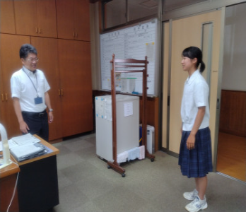 校長先生へお礼の言葉